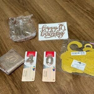 40 th birthday crown and decoration kit